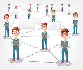 Image showing Social Network. Vector EPS 10.