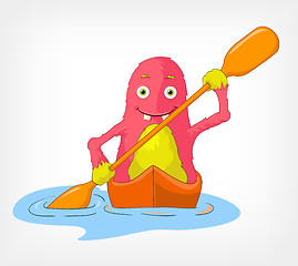 Image showing Funny Monster. Kayaker.