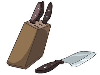 Image showing Cartoon Home Kitchen Knife Set