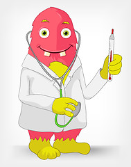Image showing Funny Monster. Doctor.