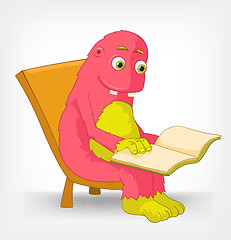 Image showing Funny Monster. Reading.