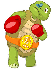 Image showing Funny Turtle. Boxer.