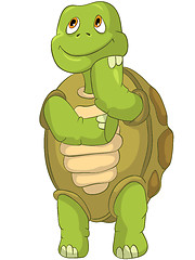 Image showing Funny Turtle. Thinking.
