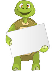 Image showing Funny Turtle. Holding Box.