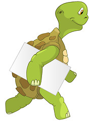 Image showing Funny Turtle. Courier.