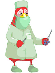 Image showing Funny Parrot. Doctor.