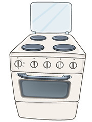 Image showing Cartoon Home Kitchen Stove