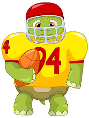 Image showing Funny Turtle. Rugby.