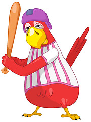 Image showing Funny Parrot. Baseball.
