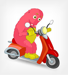 Image showing Funny Monster. Scooter.