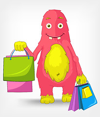 Image showing Funny Monster. Shopping.