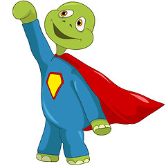 Image showing Funny Turtle. Superman.