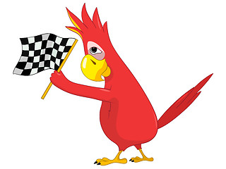 Image showing Funny Parrot. Racing.