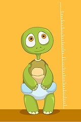 Image showing Funny Turtle. Baby Measure.