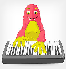 Image showing Funny Monster. Pianist.