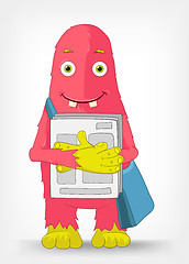 Image showing Funny Monster. Postman.