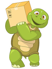 Image showing Funny Turtle. Worker.