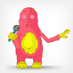 Image showing Funny Monster. Singing.