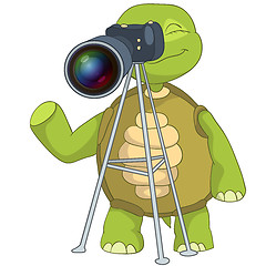 Image showing Funny Turtle. Photographer.