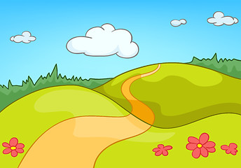 Image showing Cartoon Nature Landscape