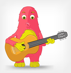 Image showing Funny Monster. Guitarist.