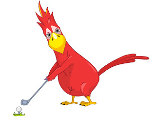 Image showing Funny Parrot. Golf.