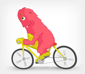 Image showing Funny Monster. Biker.