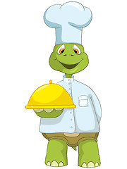 Image showing Funny Turtle. Chef.