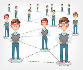 Image showing Social Network. Vector EPS 10.