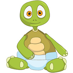 Image showing Funny Turtle. Baby.