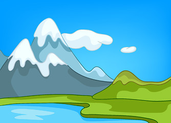 Image showing Cartoon Nature Landscape