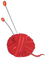 Image showing Cartoon Home Miscellaneous Knitting Thread