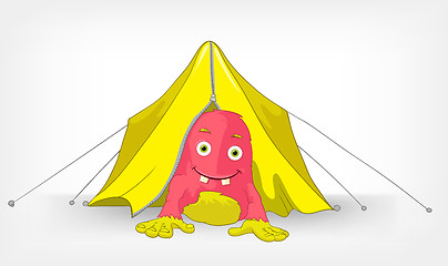 Image showing Funny Monster. Camping.