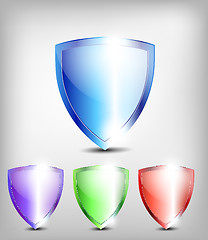 Image showing set of shields