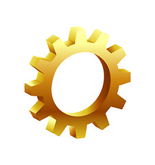 Image showing Golden Gear Icon 