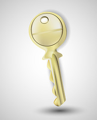 Image showing Key on grey background 