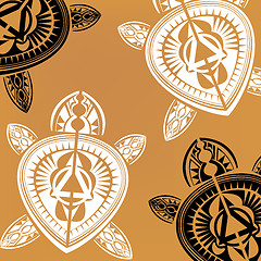 Image showing Maori / Polynesian Style Turtle tattoo 