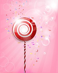 Image showing Lollipop Shiny Background Illustration 