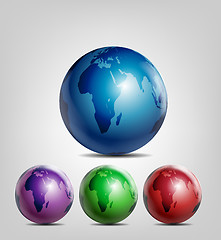 Image showing Shiny Earth Globes