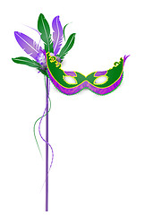 Image showing Mardi Gras Mask Isolated on White Background 