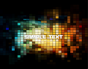 Image showing Mosaic Background with Sample Text 