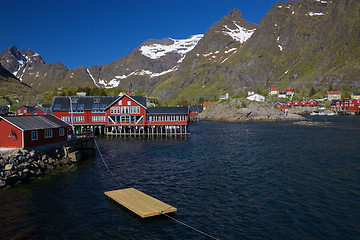 Image showing Traditional norwegian village