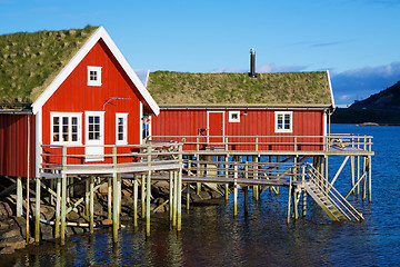 Image showing Rorbu huts in Reine