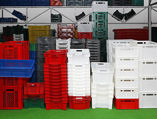 Image showing Crates and boxes