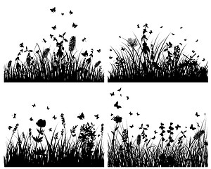 Image showing meadow silhouettes