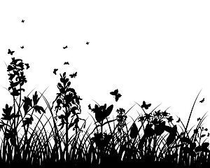 Image showing meadow silhouettes