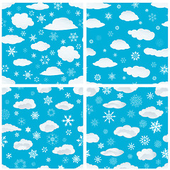 Image showing seamless snowflakes background