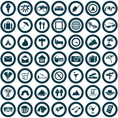 Image showing travel icons set