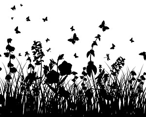 Image showing meadow silhouettes