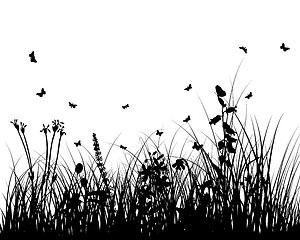 Image showing meadow silhouettes